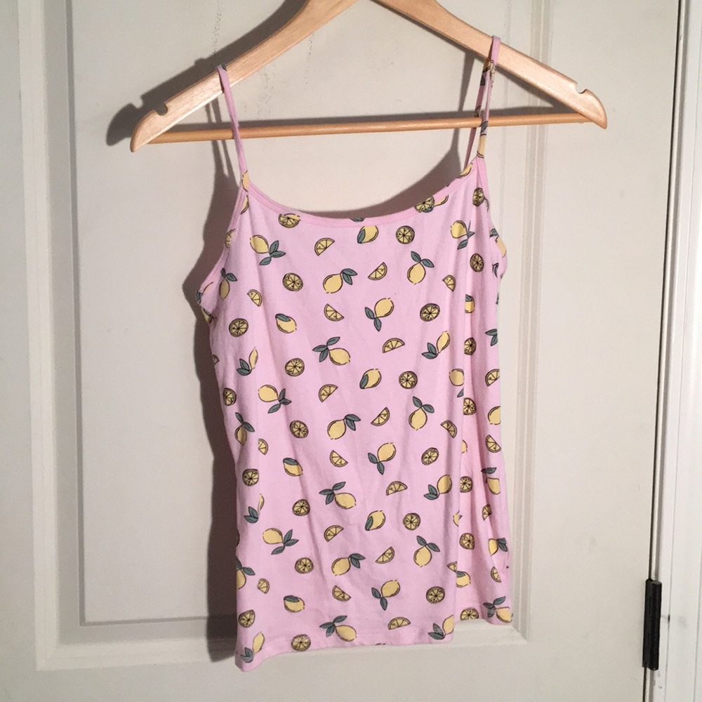 Light pink lemon patterned cami Aeropostale